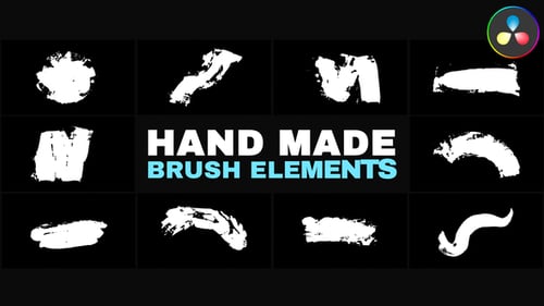 Hand-Drawn Animated Brush Stroke Elements for Creative Video Transitions