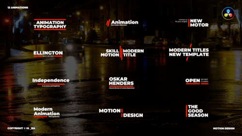 Modern Corporate Titles | Davinci Resolve