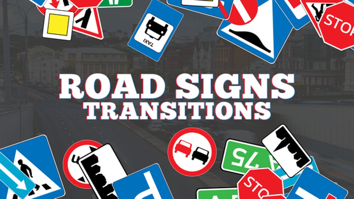 Road Signs Transitions, Elements ft. road signs & transitions - Envato