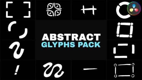 Abstract Animation Glyphs Pack | DaVinci Resolve