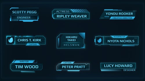 Futuristic Sci-Fi Lower Thirds for Digital Broadcasts