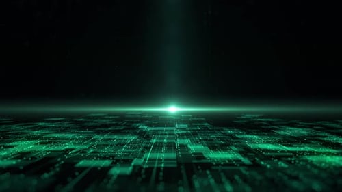 Futuristic Digital Technology Data Flow Logo Reveal