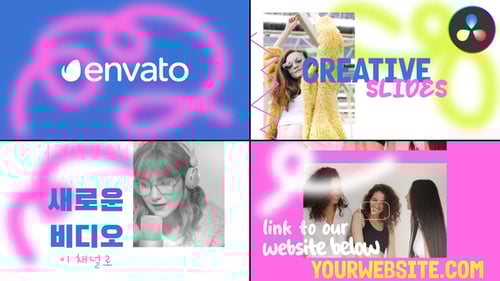 Abstract Creative Slides for DaVinci Resolve