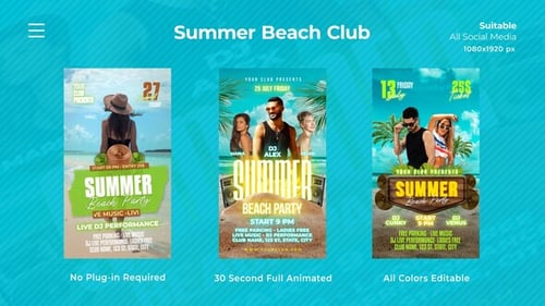 Summer Beach Club Instagram Reels