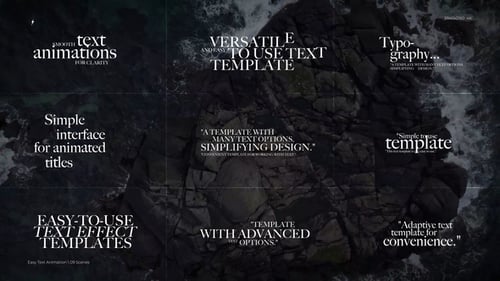 Smooth Text Animation Titles with Dynamic Typography Effects