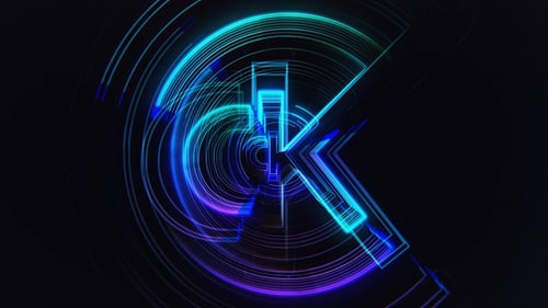 Dynamic Neon Geometric Logo Reveal