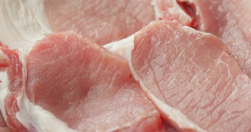 Close Up of Fresh Raw Pork Loin