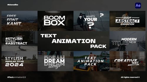 Dynamic Text Animation Pack with Modern and Glitch Styles
