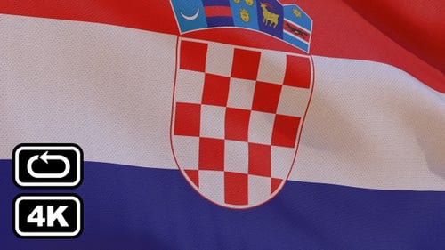 Realistic Waving Flag of Croatia for National Events