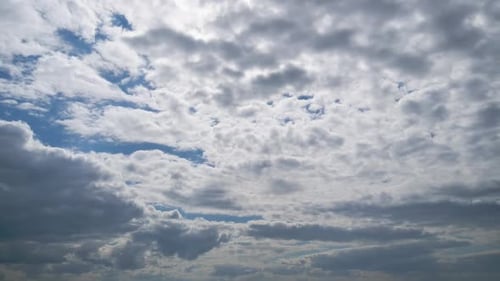 Clouds Move Smoothly in the Blue Sky. Timelapse. Cloud Space