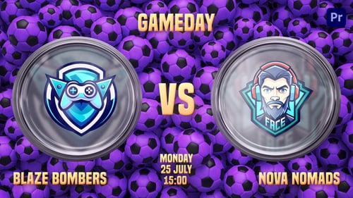 Dynamic Soccer Gameday Team Versus Broadcast Template