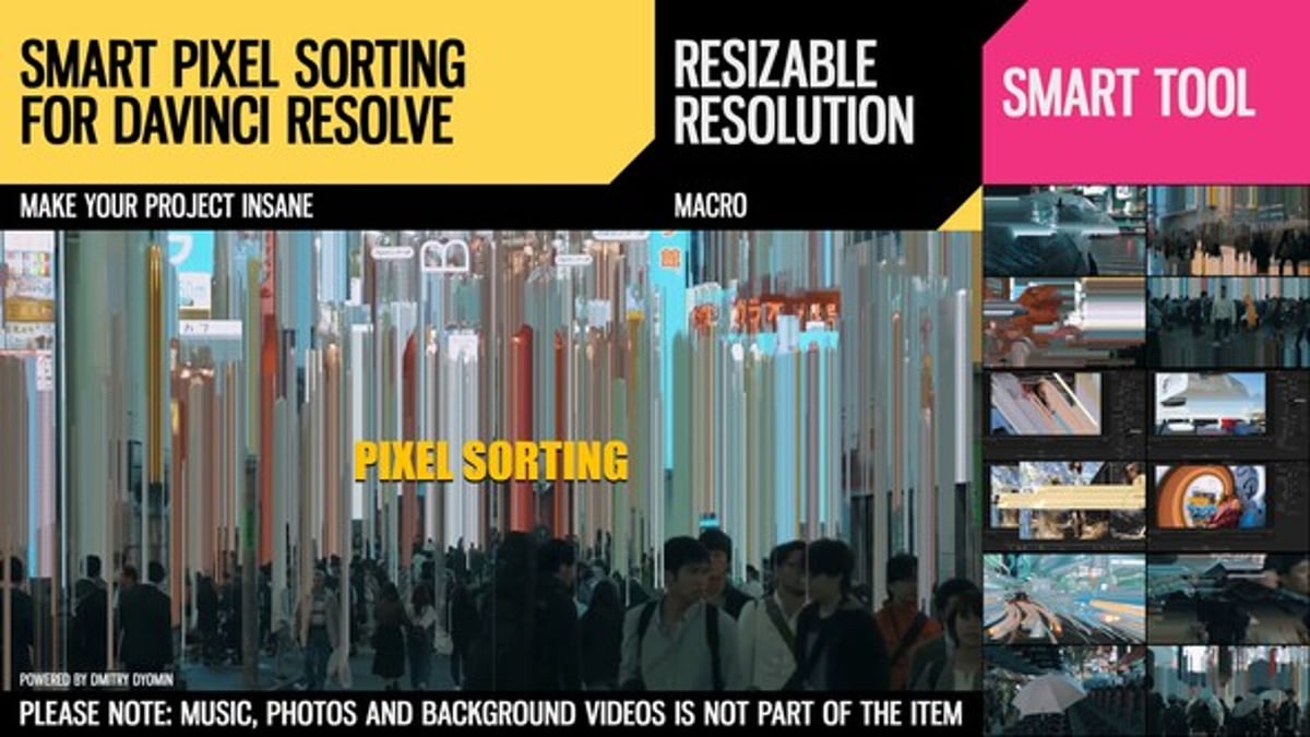 Dynamic Pixel Sorting Glitch Effect Transition Pack, Broadcast Packages ...