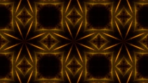 Dark Gold Kaleidoscope Loop 4K 07