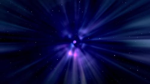 Flying Through a Cosmic Starfield Tunnel with Energetic Light Rays