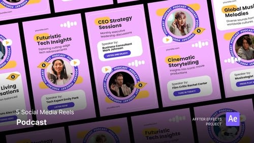 Social Media Reels - Podcast After Effects Template