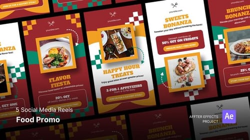 Social Media Reels - Food Promo After Effects Template