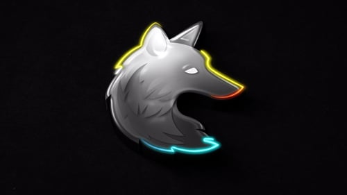 Modern Metallic Logo Reveal with Glowing Neon Lines