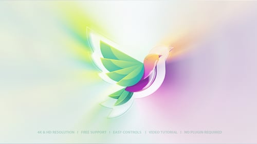 Clean Luminous Gradient Logo Reveal Intro