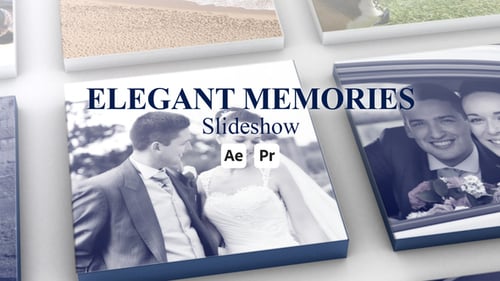 Elegante presentación de diapositivas 3D Memories para After Effects y Premiere Pro