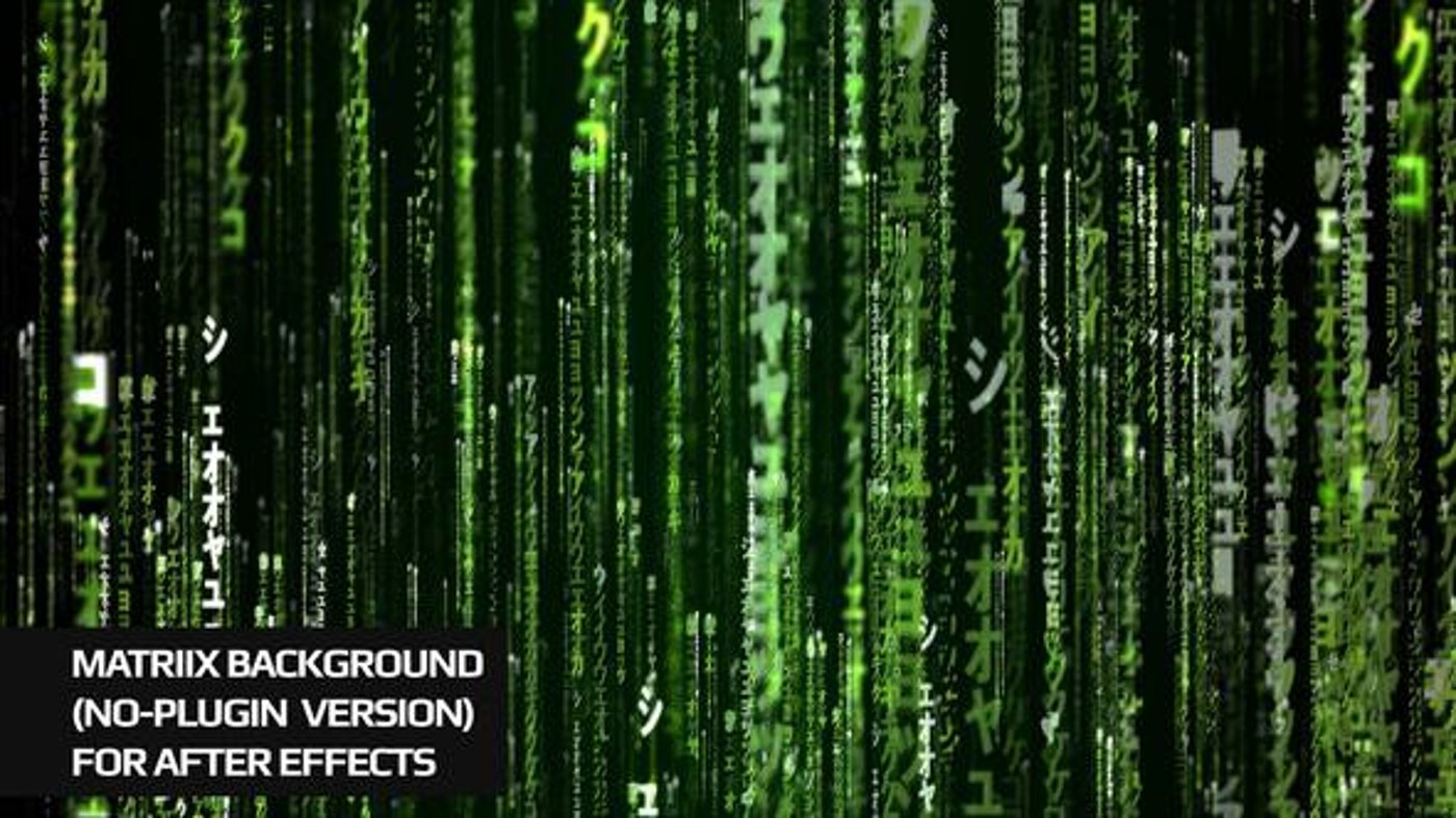 Matrix Background For Ae No Plugin, Elements ft. matrix & green - Envato