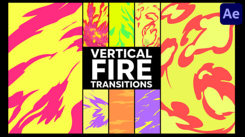 Vertical Seamless Fire Transitions | After Effects