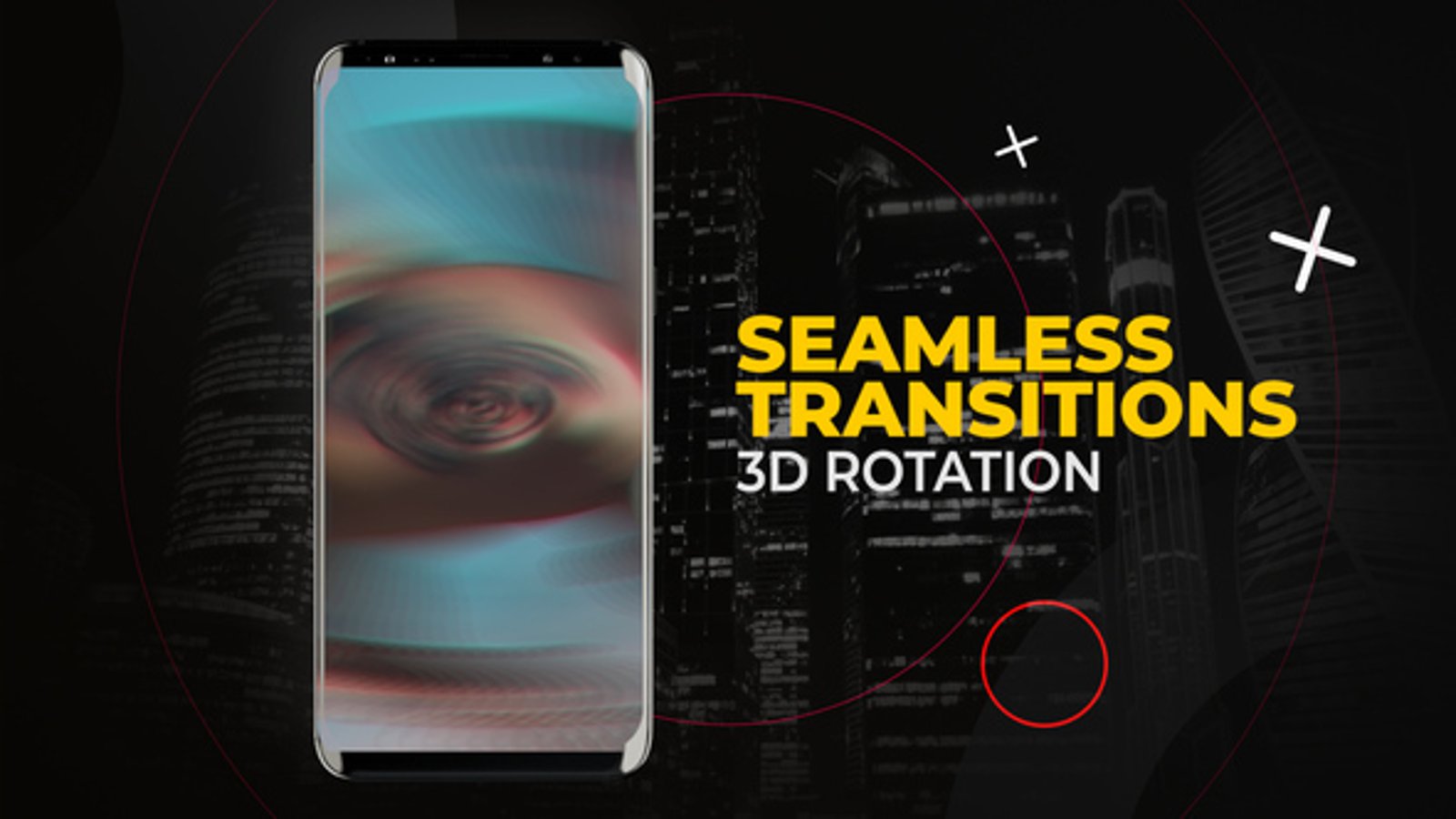 Dynamic Vertical 3D Rotation Transitions for Mobile Video, Elements ft ...
