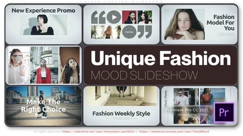 Unique Fashion Slideshow, Video Displays ft. broadcast & elegant - Envato
