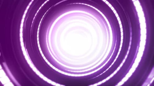 Motion graphic 4K seamless loop of flying into the digital technologic tunnel.