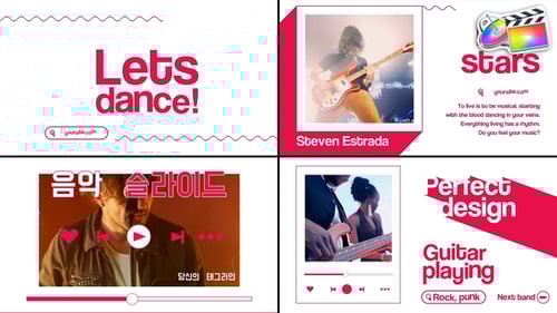 Dynamic Music Event Slides with Bold Typography