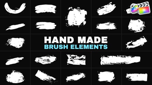 Animated Hand-Drawn Brush Stroke Element Pack