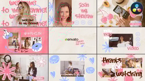 Doodle Art Social Media Slideshow with Hand-Drawn Animations