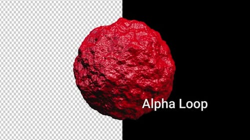 Glossy Red Painted Stone