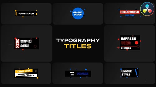 Typography Titles for DaVinci Resolve