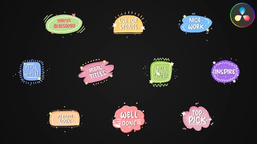 Colorful Plate Titles | DaVinci Resolve