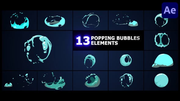 Popping Bubbles Elements | After Effects, Elements ft. bubble pop ...