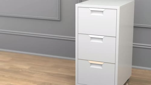 File with Logistical Data in the Office File Cabinet