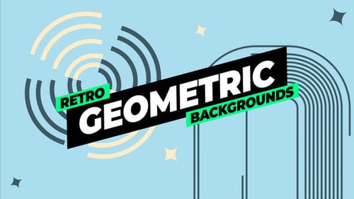 Dynamic Retro Geometric Shape Backgrounds Pack