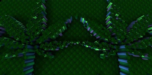 Wave Cannabis Shapes Wall