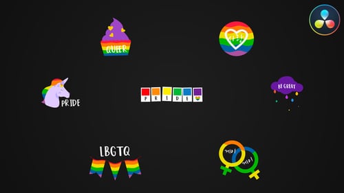 Animated Pride Celebration Titles and LGBTQ+ Icons