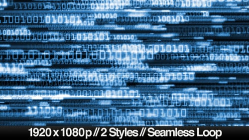 Matrix Computer Coding 1's & 0's Background Loop