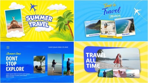 Dynamic Summer Travel Photo Album Opener