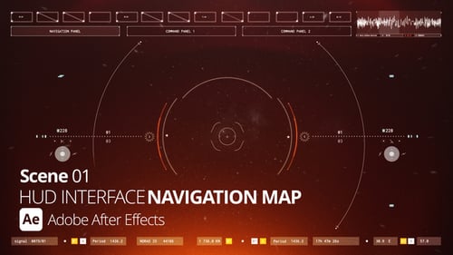 Mapa de navegação da interface HUD 01 Ae