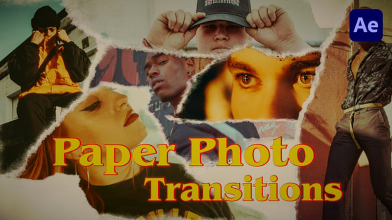 Dynamic Paper Tear Photo Transitions Opener, Elements ft. paper ...