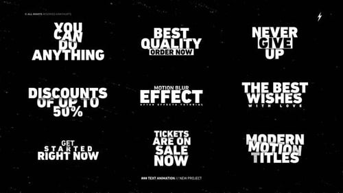 Dynamic Kinetic Typography Modern Text Title Animations Pack