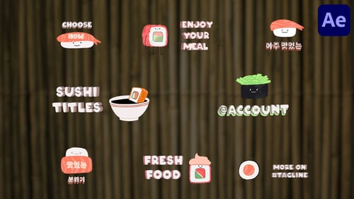 Sushi Titles for After Effects