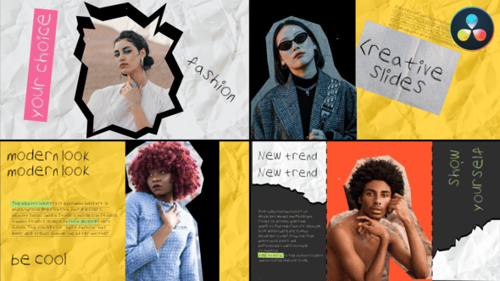 Trendy Crumpled Paper Slideshow with Animated Handwritten Text