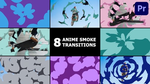 Anime Dymanic Smoke Transitions | Premiere Pro MOGRT