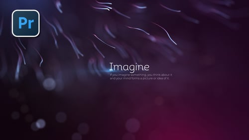 Elegant Particle Motion Titles with Geometric Shapes