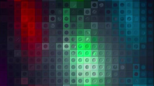 Abstract Geometric Grid with Dynamic Color Changes