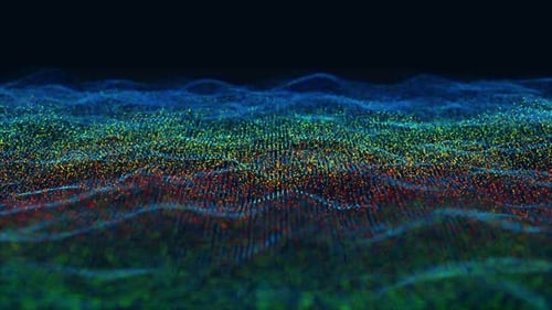 abstract technology digital particle wave background. Vd 95